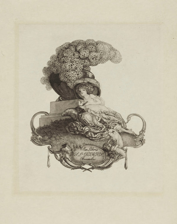 Bookplate of Jos L Dirick Bruxelles 1911