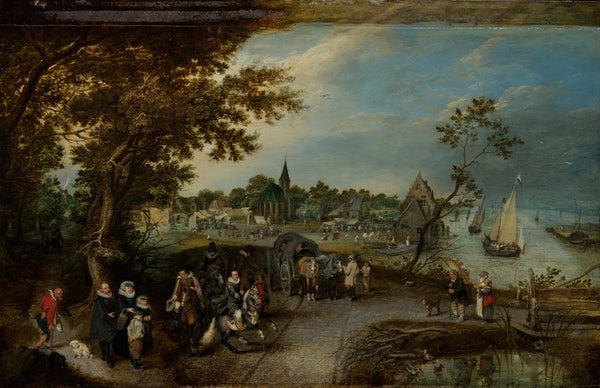 Landscape with Figures and a Village Fair Village Kermesse 1615