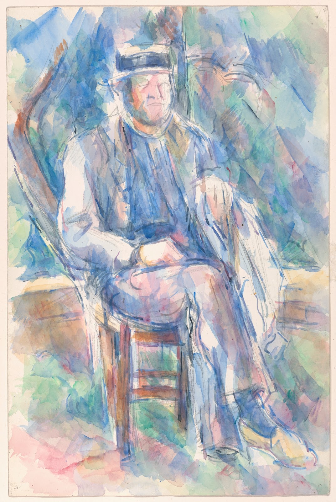 Man Wearing a Straw Hat 1905 06