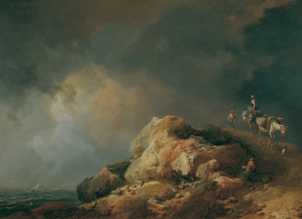 Küstenlandschaft mit Saumtieren 1771