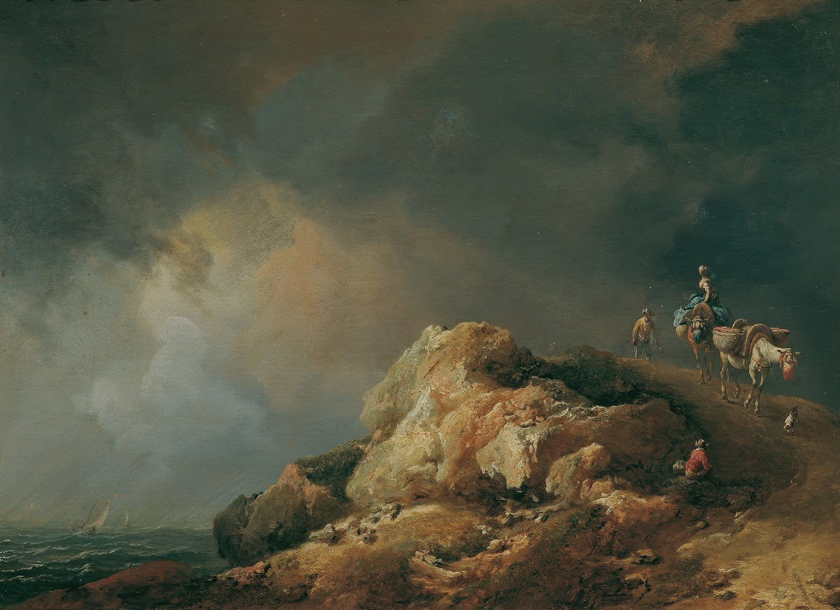 Küstenlandschaft mit Saumtieren 1771