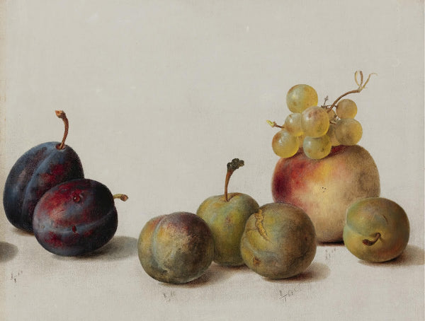 Plums Peach And Grapes 1868