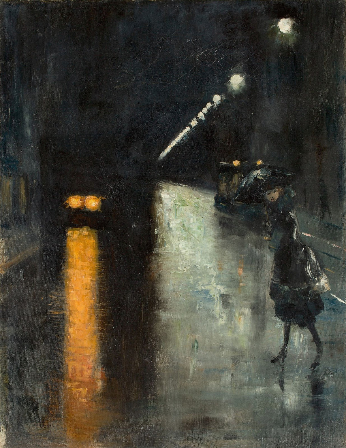 Nächtliche Straßenszene Berlin Circa 1915 20