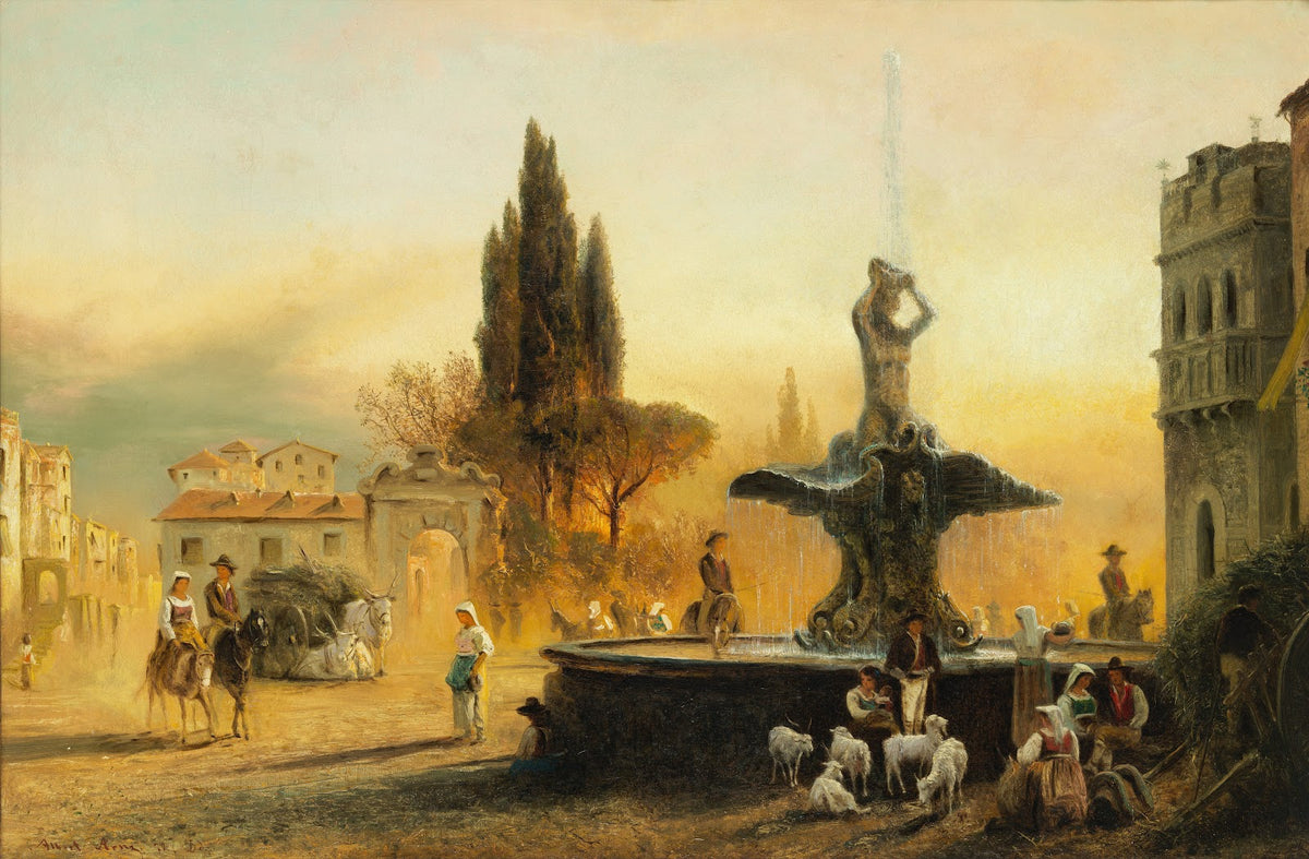 Piazza Barberini in Rom 1872