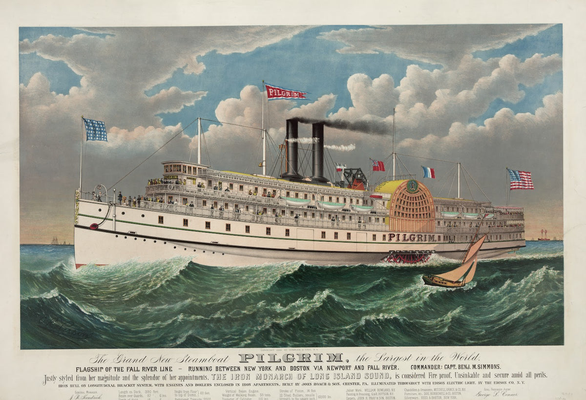 The grand new steamboat Pilgrim the largest in the world 1883