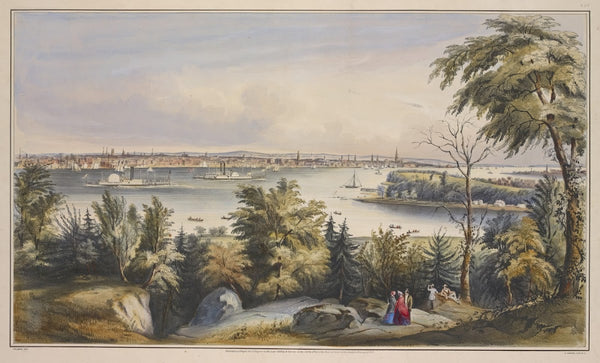 View of New York from WeehawkenNorth River 1849