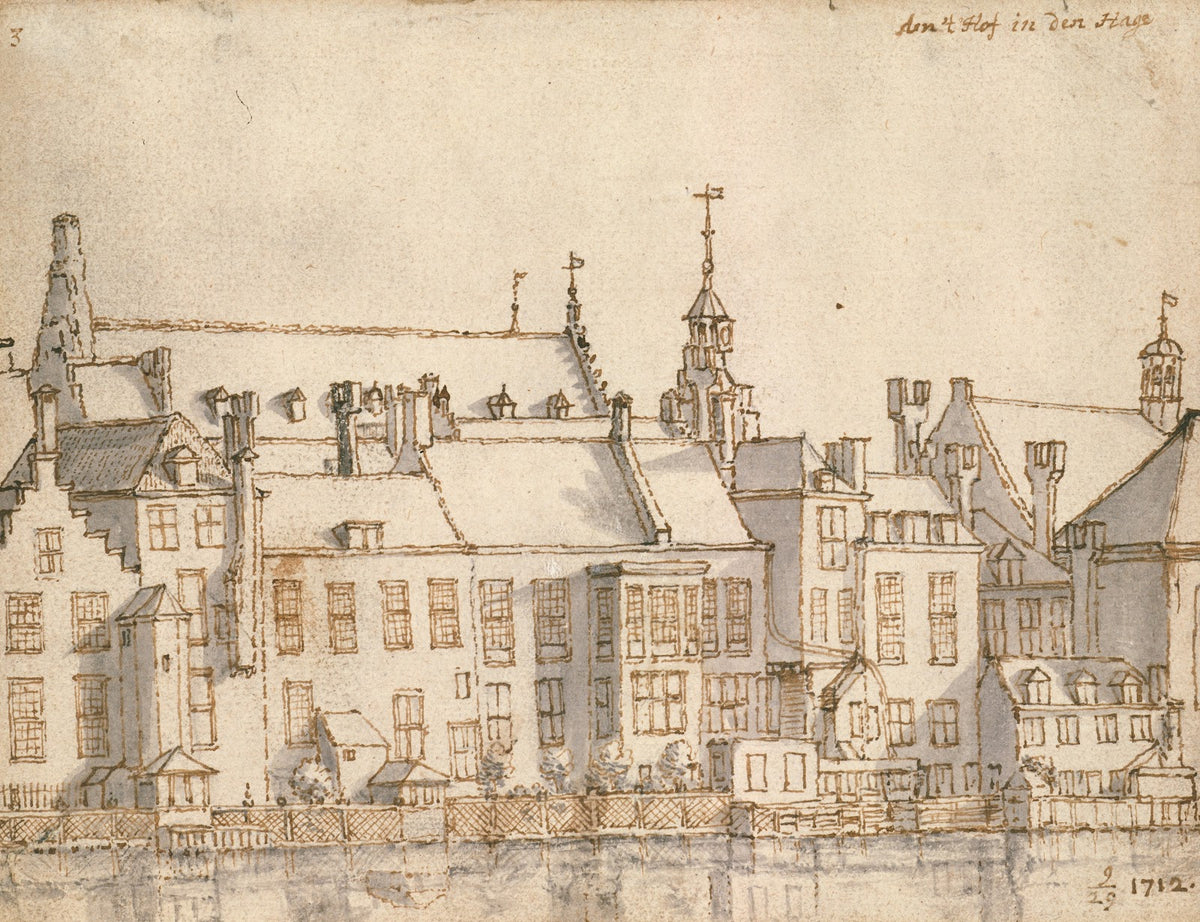 Buildings Along the Hofvijver in The Hague 1712