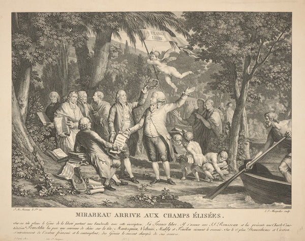 Mirabeau arrive aux Champs Elisees Mirabeau comes to the Champs Elysees 1792