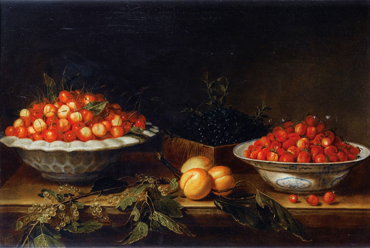 Still Life With Plate Of Cherries