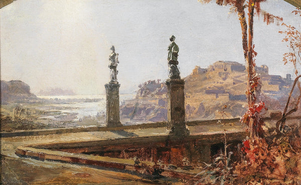 Ideallandschaft mit Tempelanlage