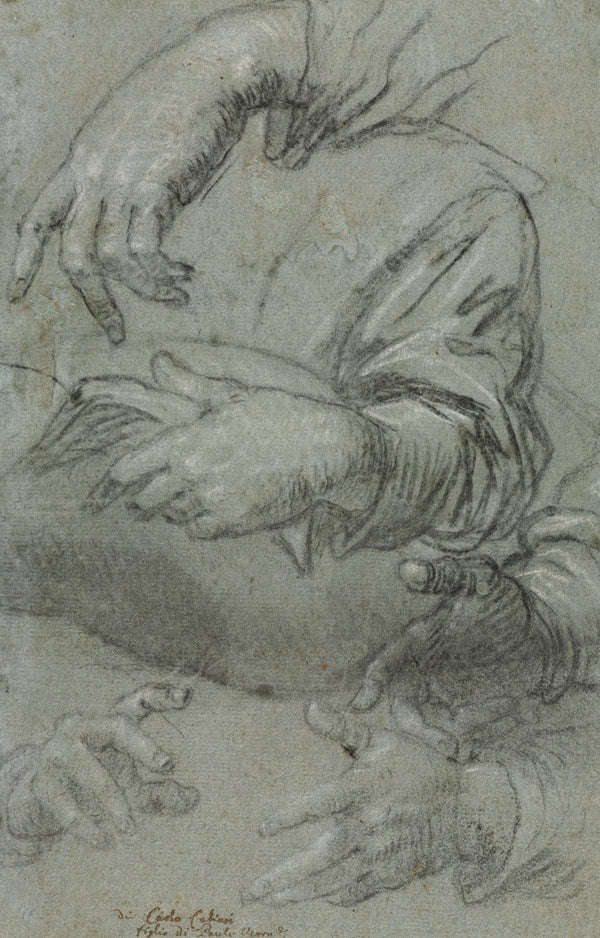 Studies of Hands recto c 1586
