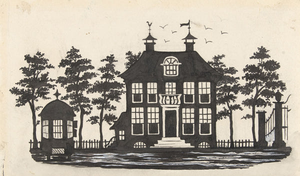 Silhouet van een huis 1884 1917