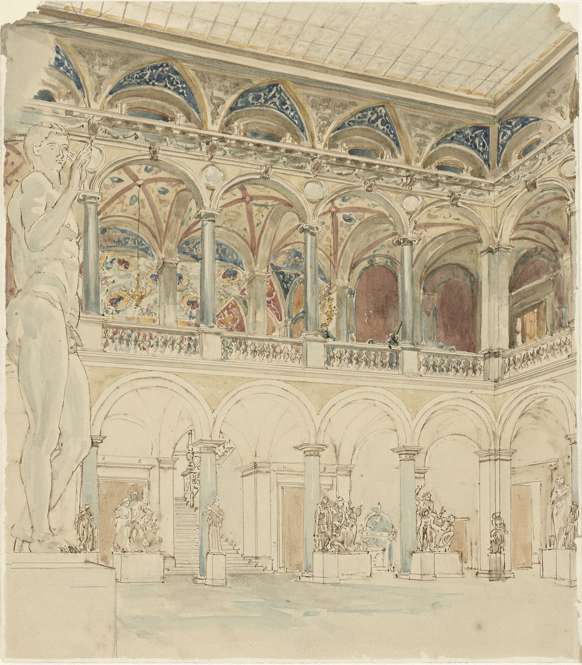 Binnenplaats van de Ecole des Beaux Arts te Parijs 1872 1904