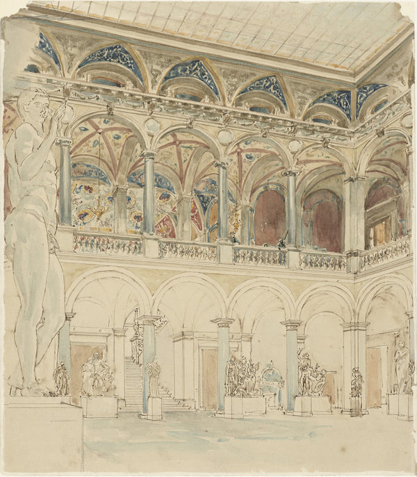 Binnenplaats van de Ecole des Beaux Arts te Parijs 1872 1904