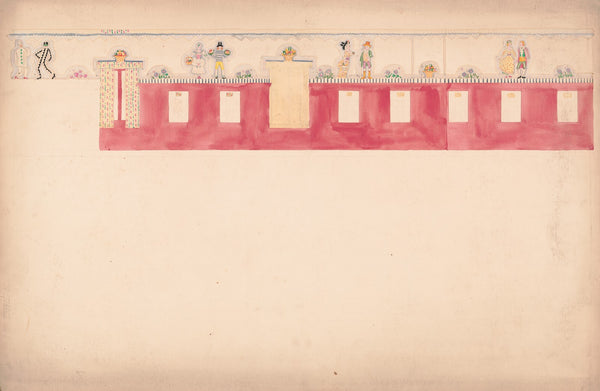 Design for unidentified commercial interior possibly restaurant or bakery Elevat