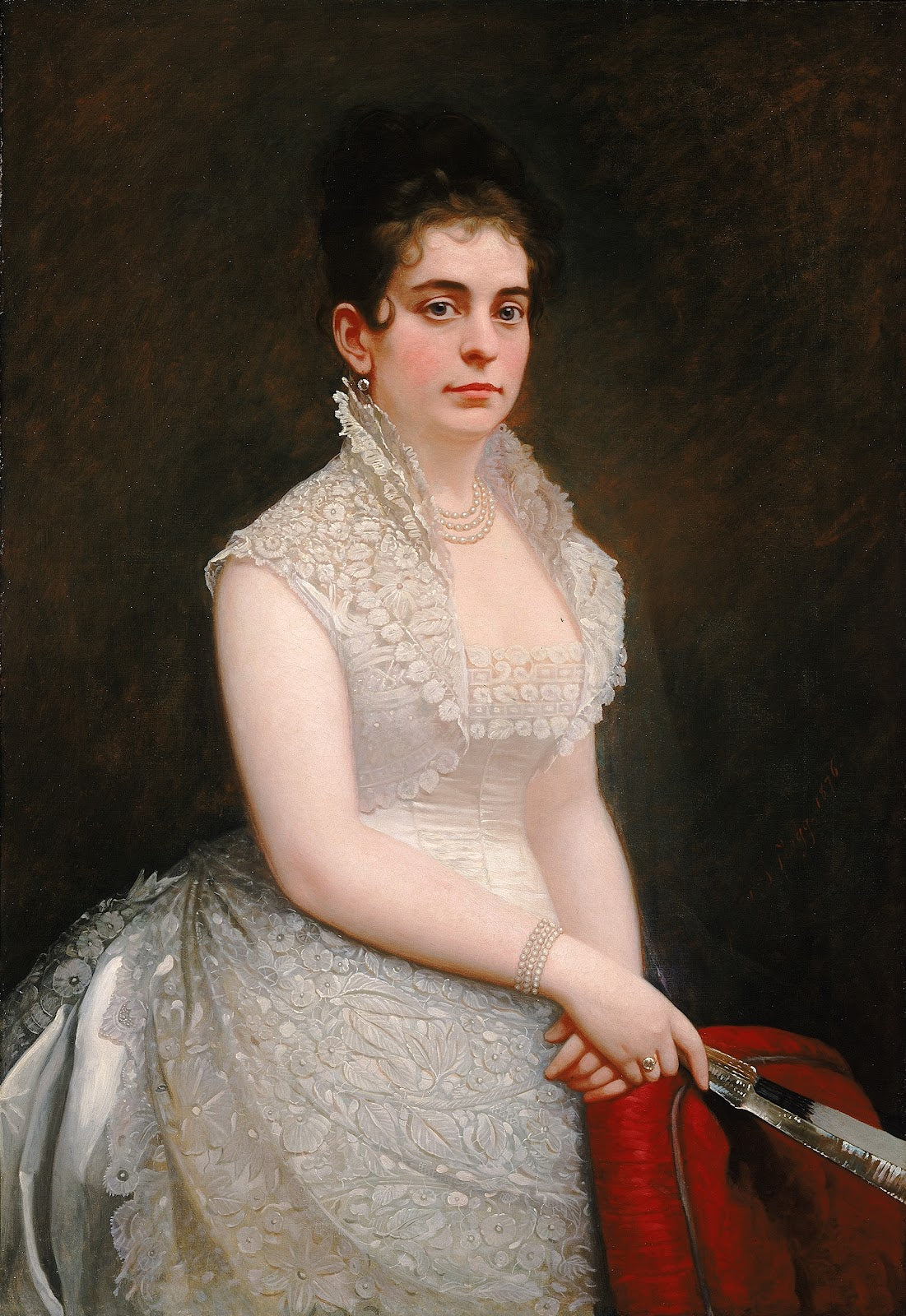Alice Pike Barney in Wedding Gown 1876