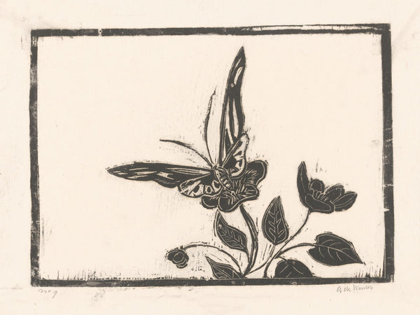 Vlinder op een bloem 1892 1951