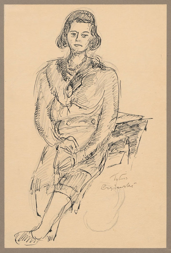 Sitting woman 1930