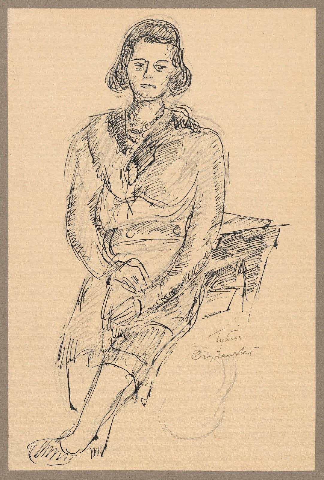 Sitting woman 1930