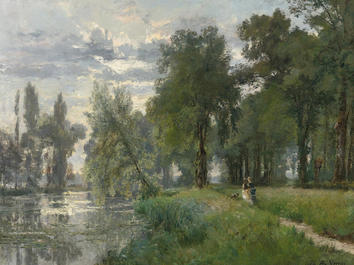 Walking by the river 1874