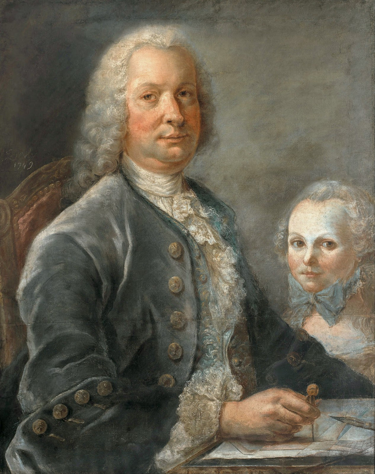 Portrait of an architect with a little girl