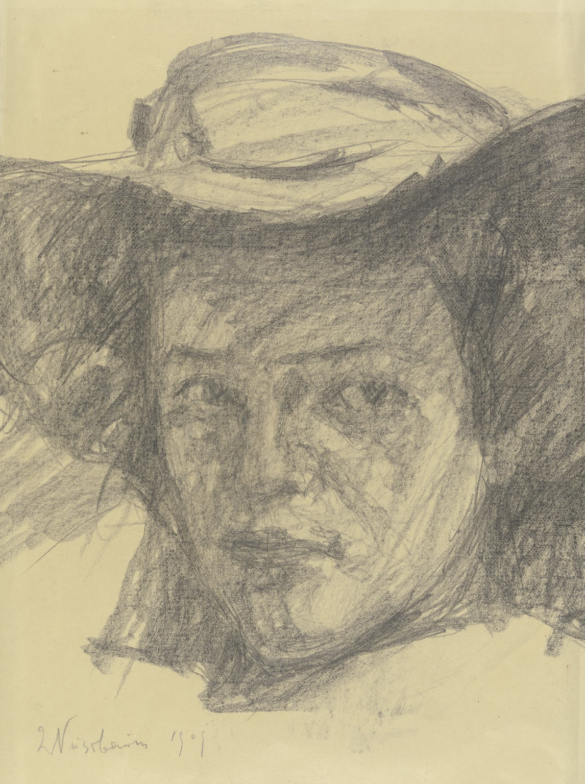 Kopf einer Dame mit Schleier 1909