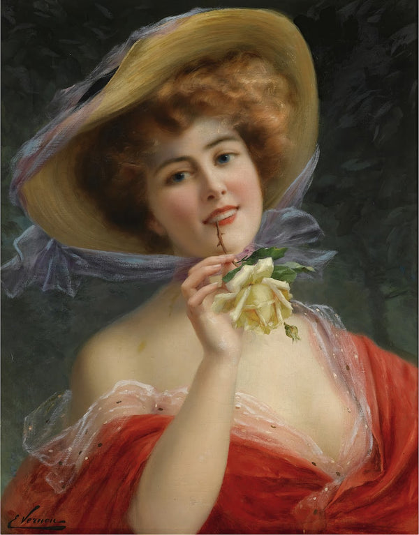 Fille a la Rose Jaune