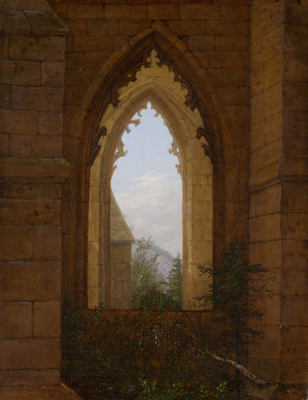 Gothic Windows in the Ruins of the Monastery at Oybin ca 1828