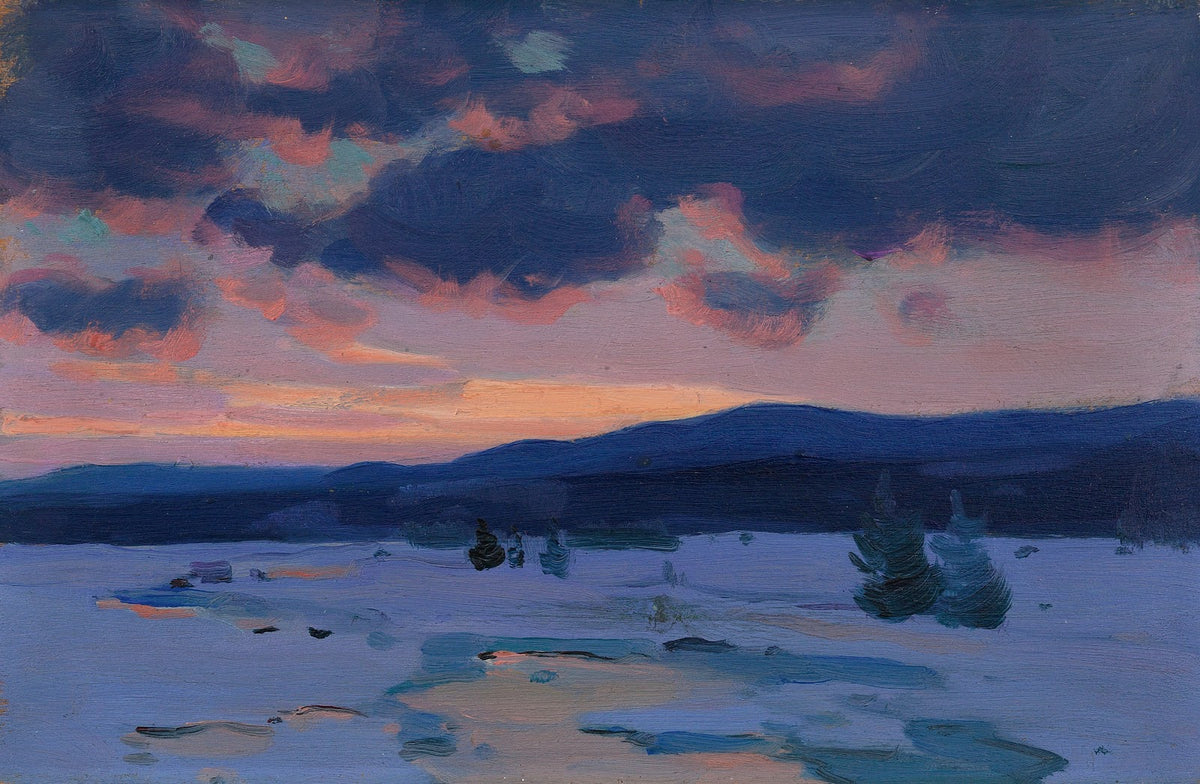 Crépuscule Dhiver Baie St Paul 1915