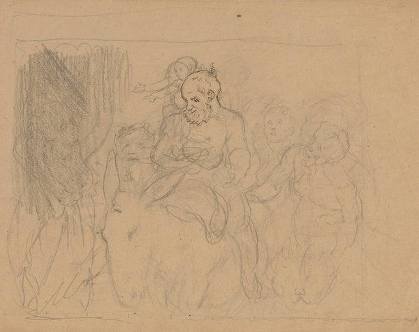 Bacchic Procession Drunken Silenus 1877