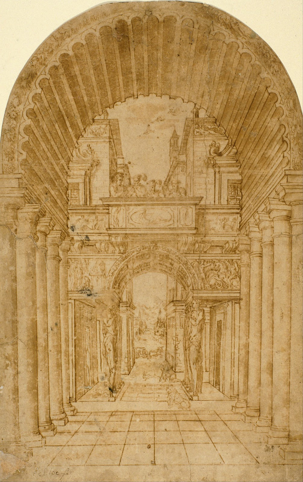 Perspective scenery 16th century