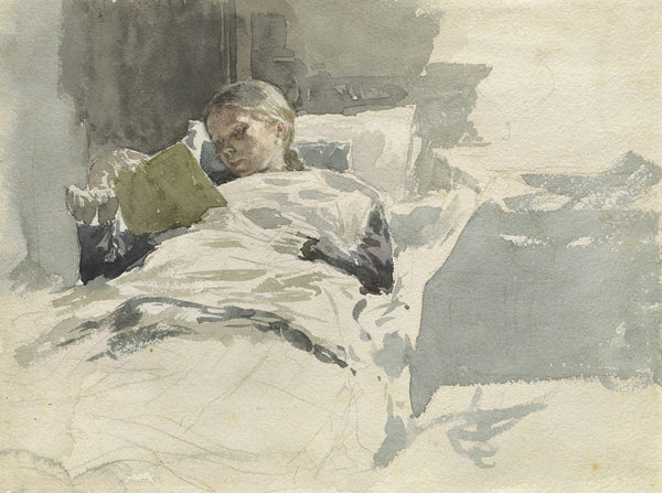 The Artists Wife Reading In Bed 1885 1890