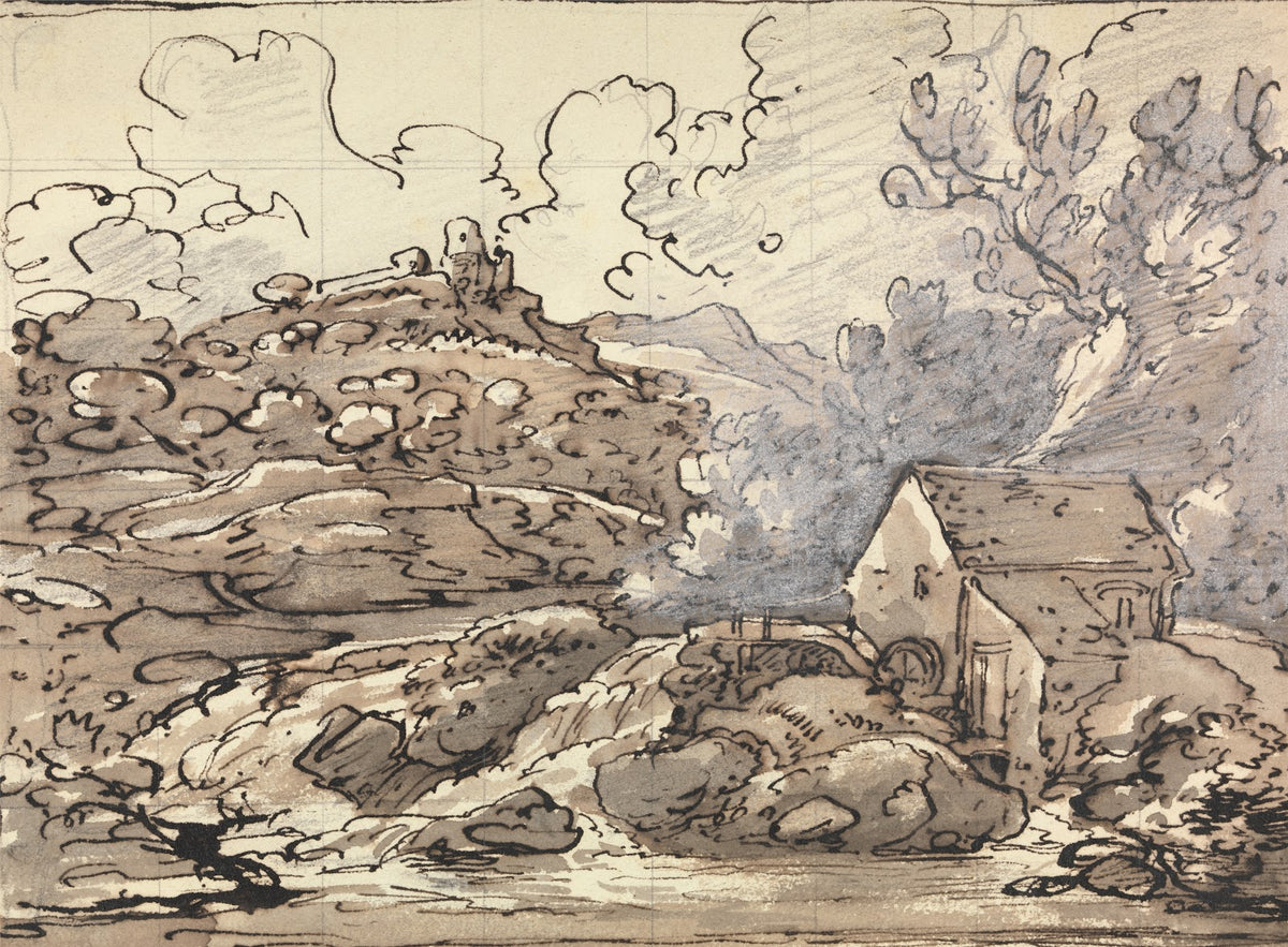 A Mill by a Waterfall