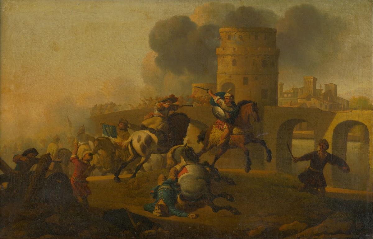 Battle Scene Battle outside the city walls 1650
