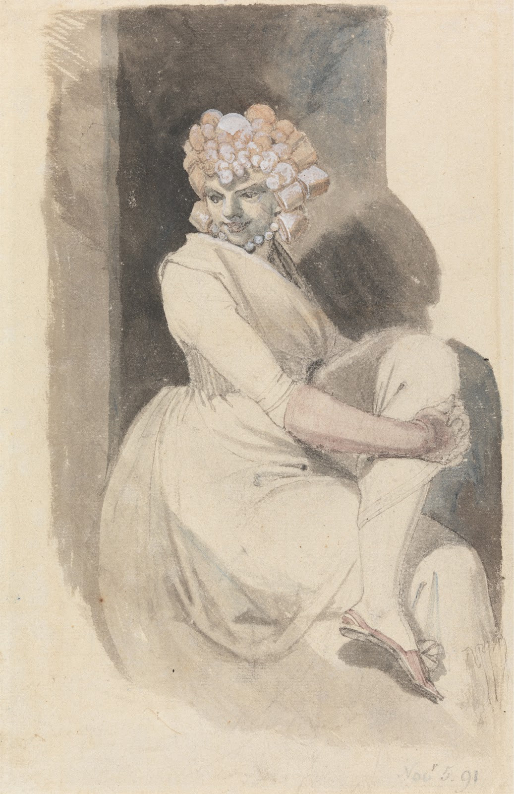 Study of a Seated Woman 1791