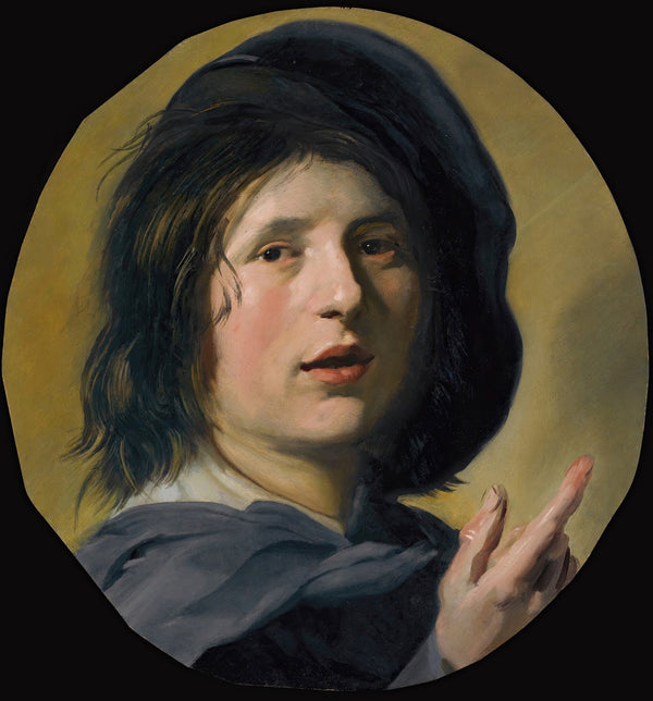 A Tronie Study Of The Head And Right Hand Of A Boy