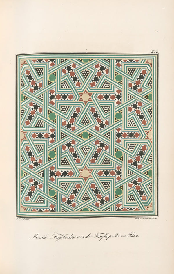 Mosaik Fussböden aus der Taufkapelle zu Pisa 1842