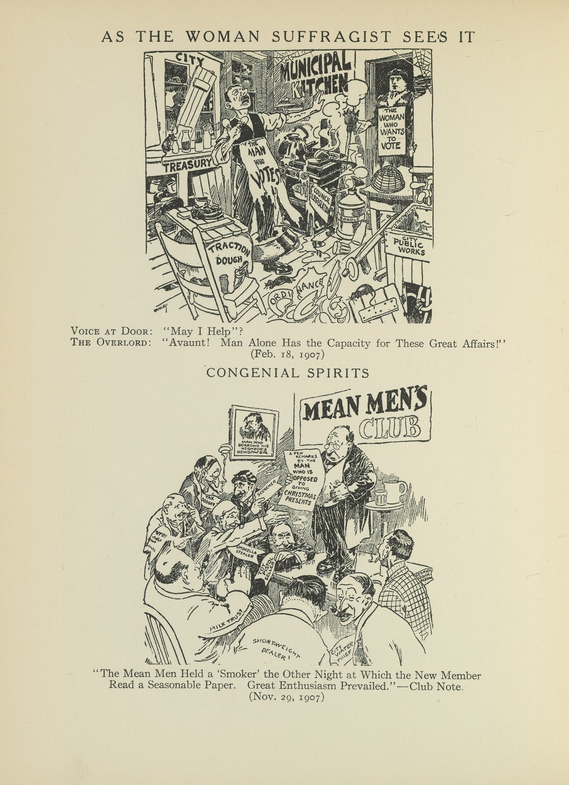 As The Woman Suffragist Sees It Congenial Spirits 1907