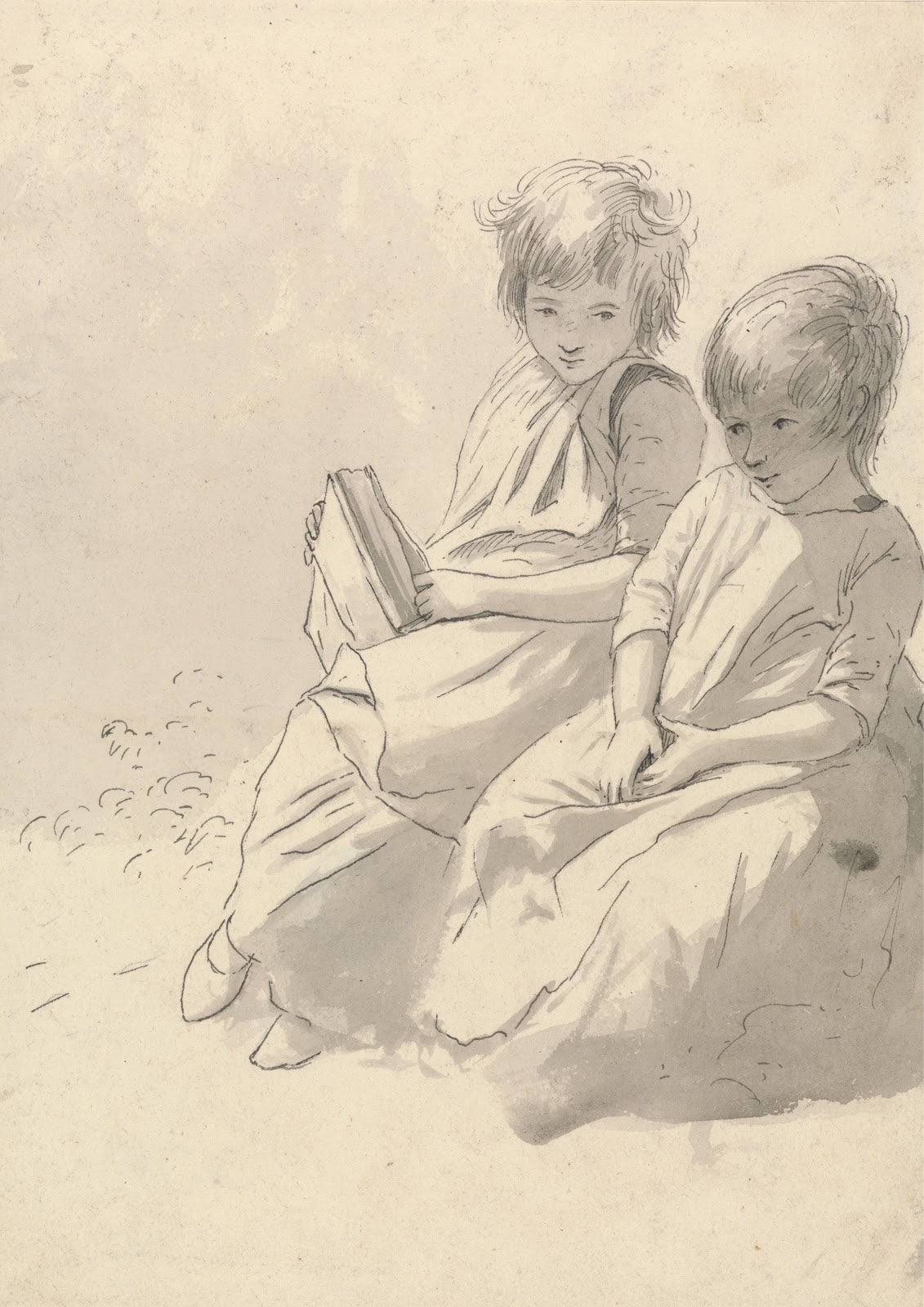 Two Little Girls ca 1810