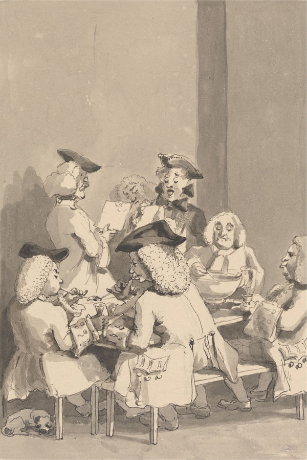 Hogarth at Old Slaughters Hobbing with Highmore the Painter 1817