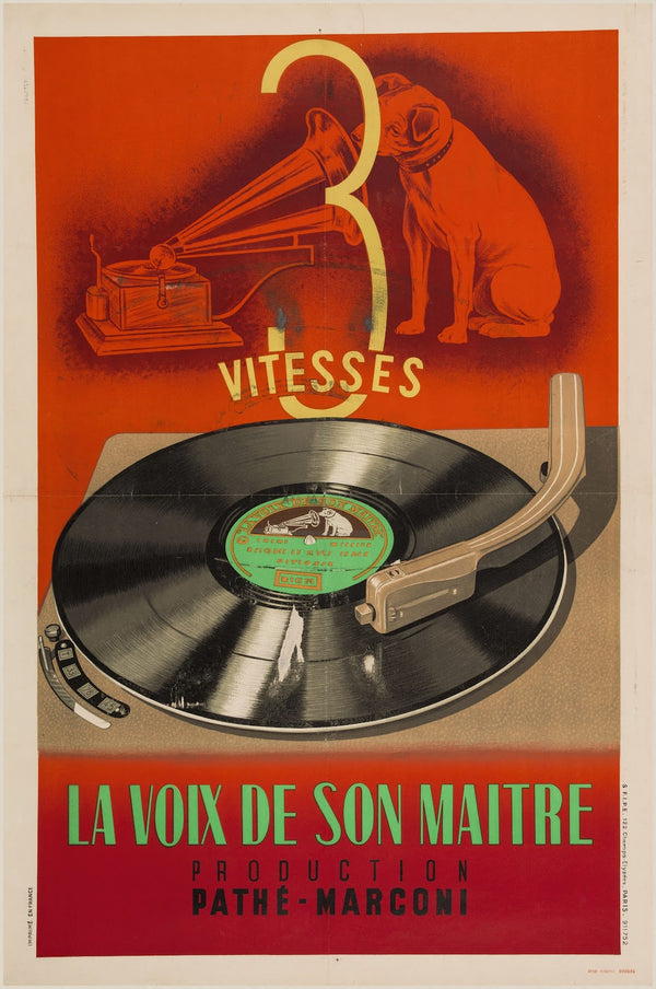3 vitesses La voix de son maître production Pathé Marconi 1952