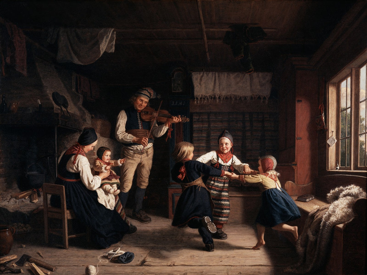 Sunday Evening in a Farmhouse in Dalarna 1860