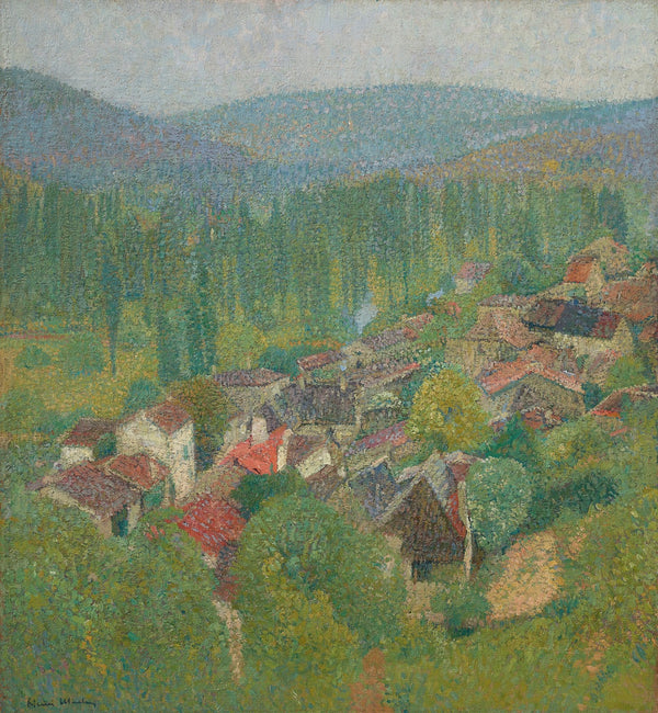 Vue des toits de Labastide du Vert en été circa 1930