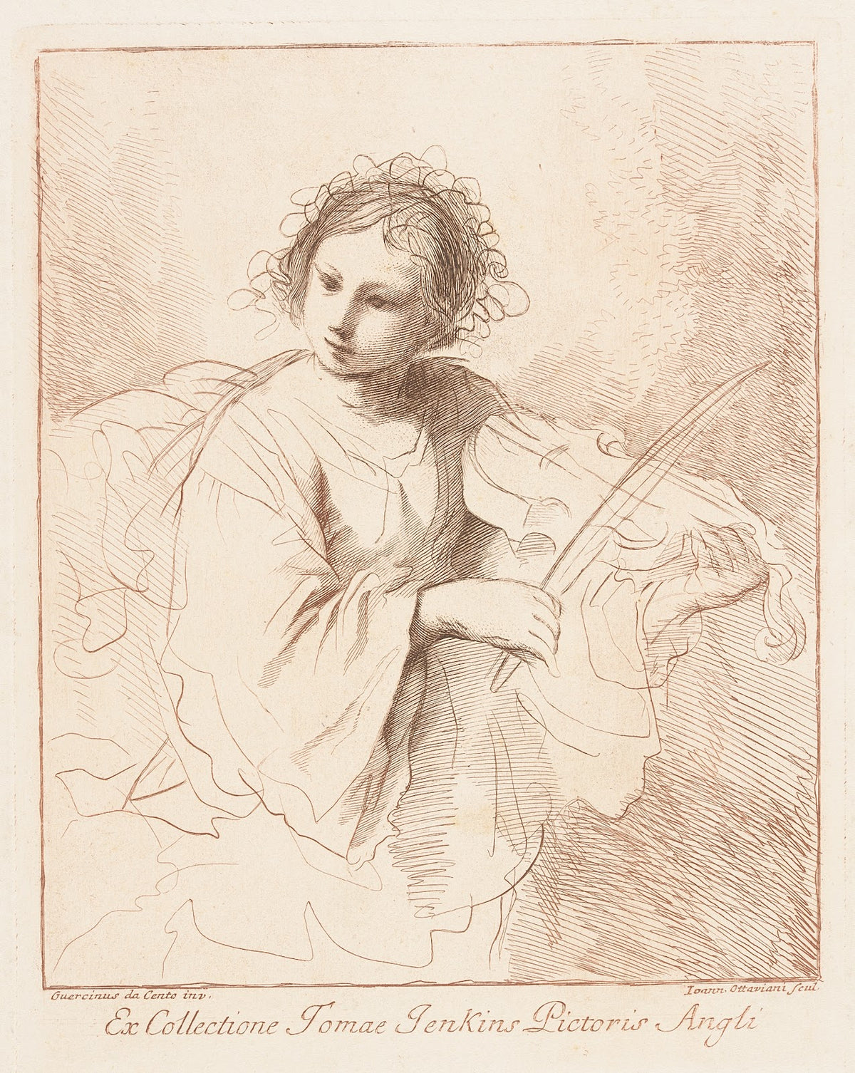 Woman Playing a Violin 18th century