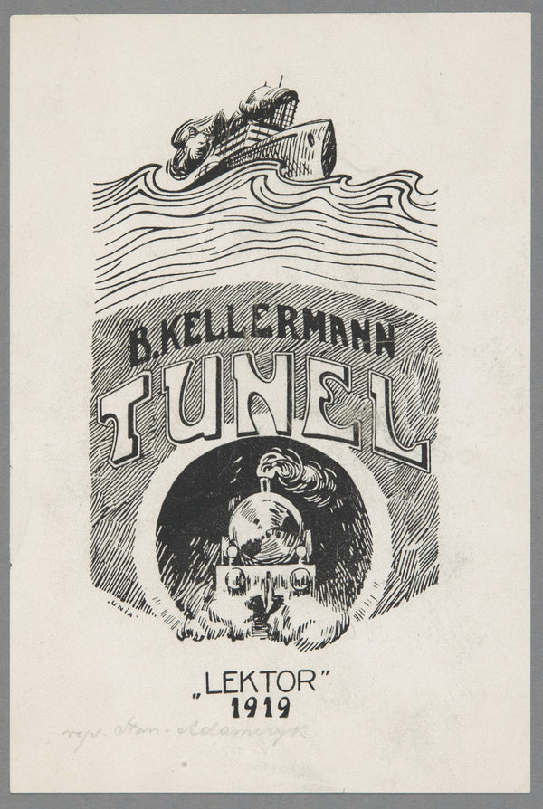 A leaflet advertising the novel The Tunnel by Bernhard Kellermann 1919