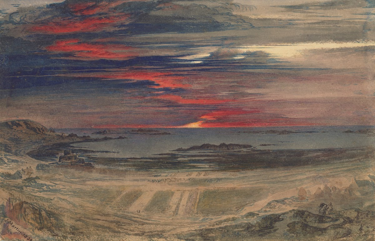 Sunset over a rocky bay 1839
