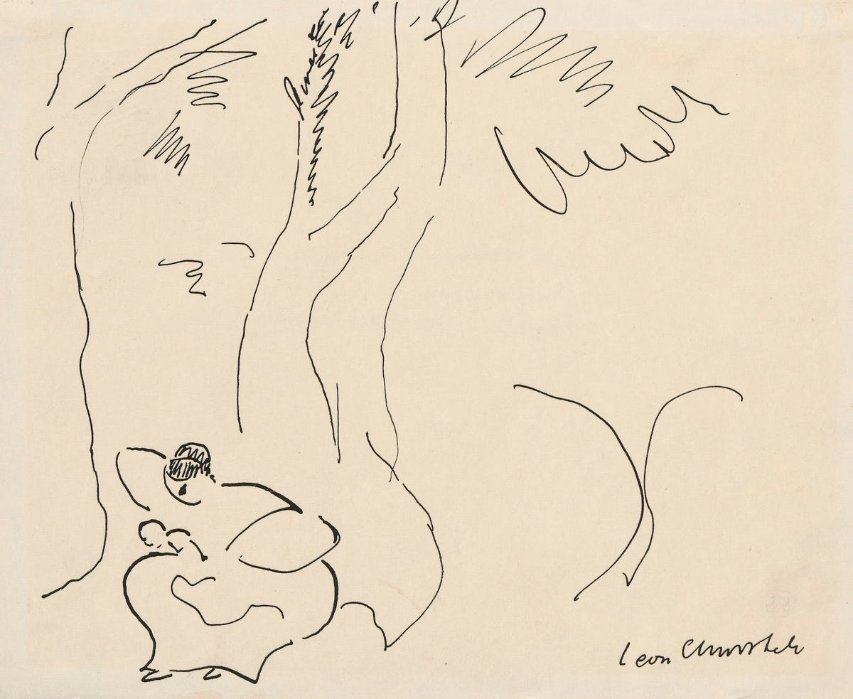 Woman sitting under a tree