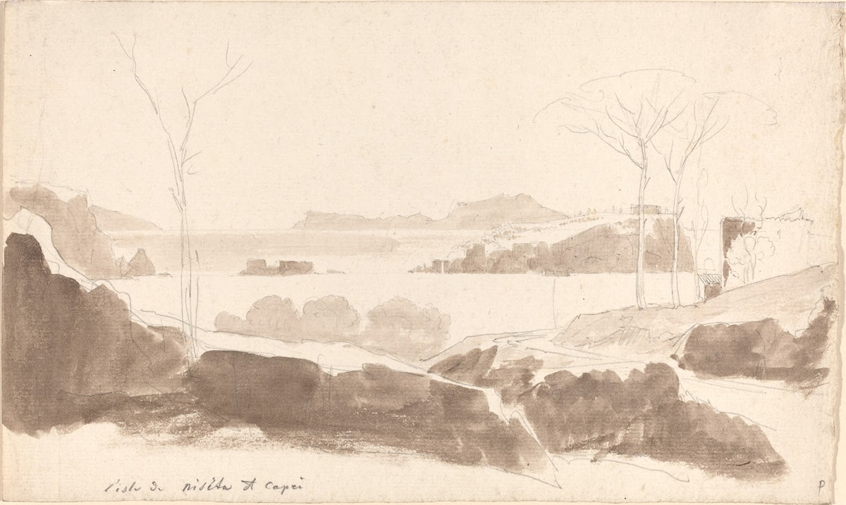 View of the Islands of Nisida and Capri probably 1819