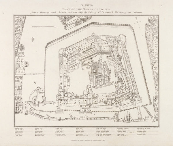 Plan of the Tower of London16811689 1815