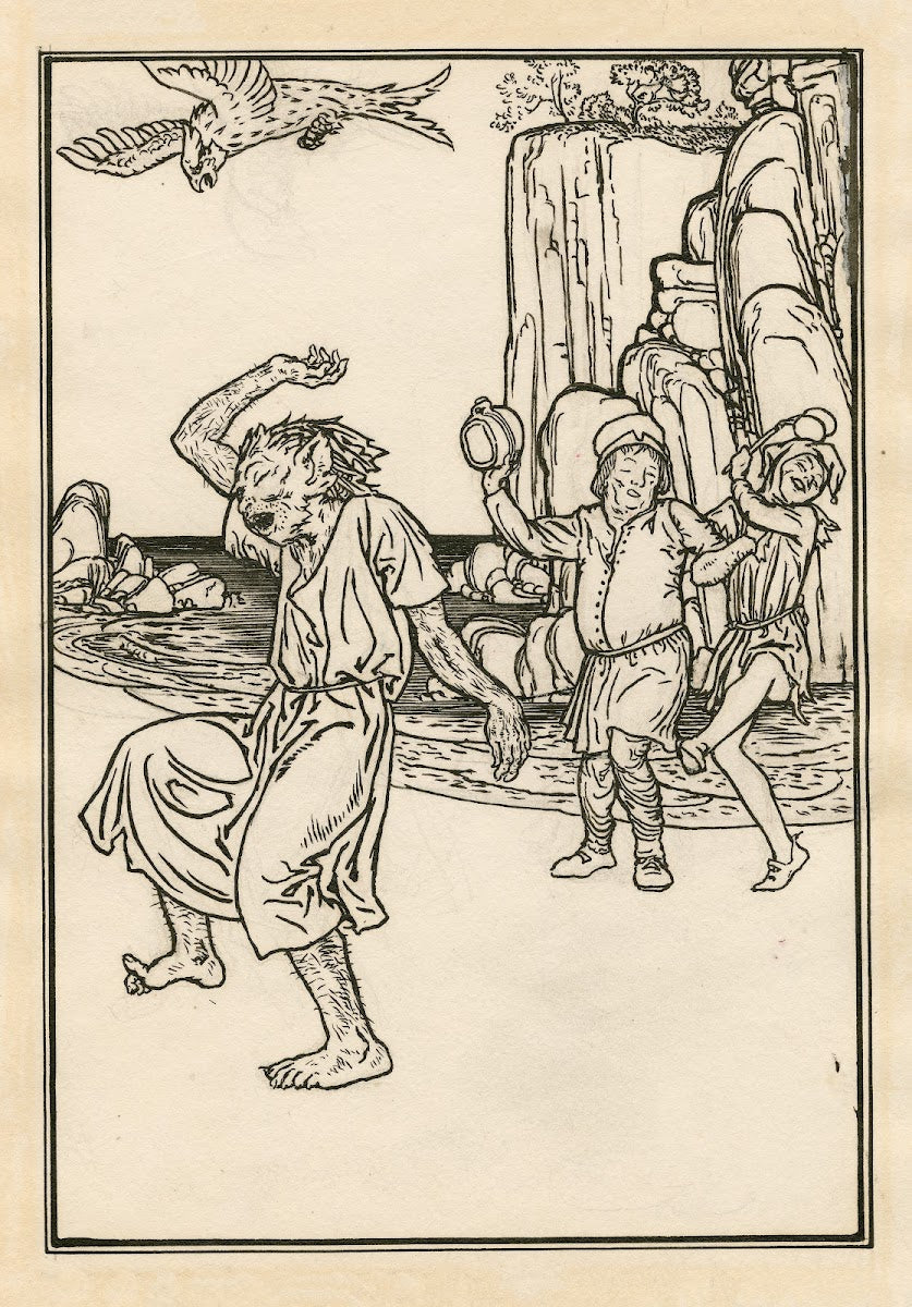 Design for full page illustration to The tempest act 2 scene 2 1900